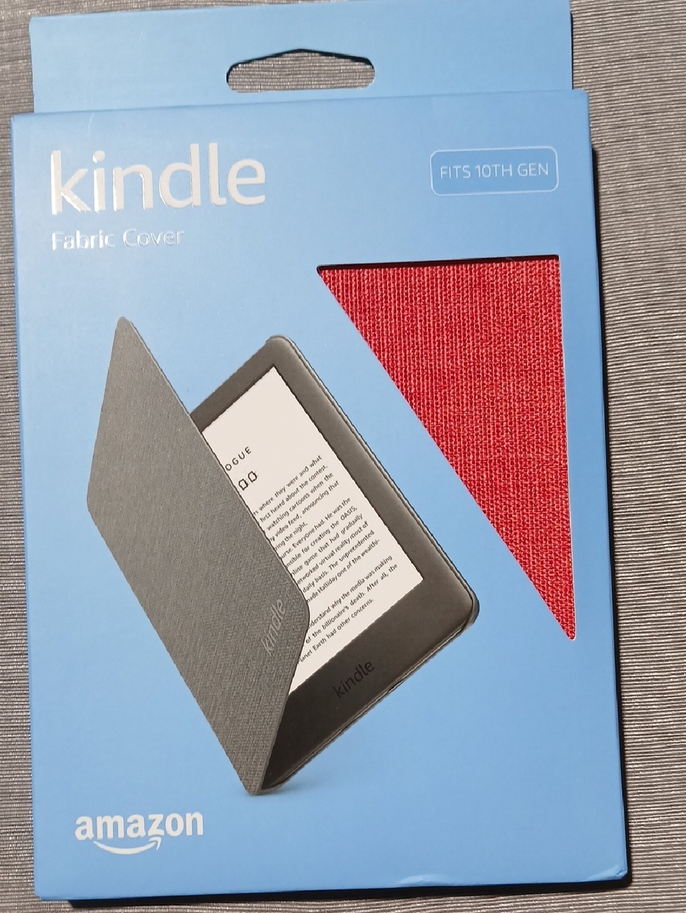 Amazon Kindle Fabric Cover in Red and Gray - Fits 10th Gen